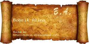 Bobrik Alina névjegykártya